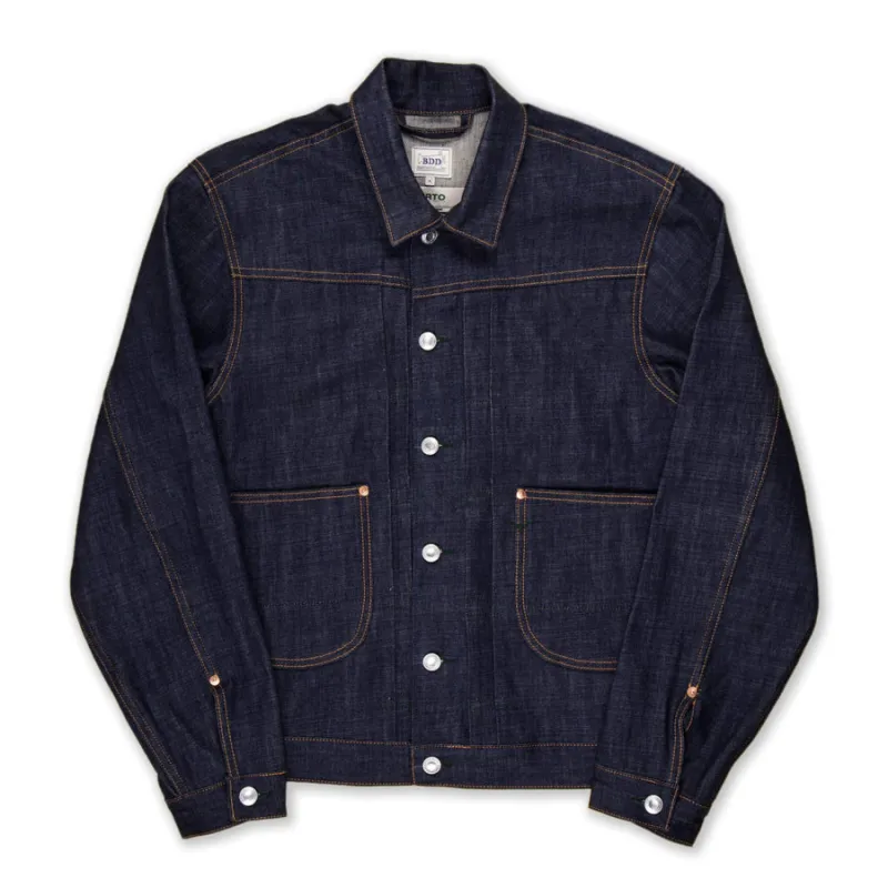 【Benzak Denim Developers】BDJ-01 COWBOY JACKET 11.5 oz. natural indigo eco denim / 義大利有機棉 天然藍染 牛仔夾克 sold by Blue Beach Denim