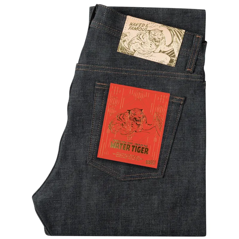 【Naked & Famous】Chinese New Year 12.5oz 虎年生肖款旗艦布料牛仔褲 made by Naked & Famous Denim