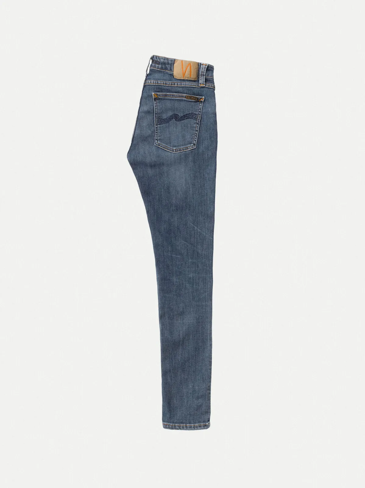 【Nudie Jeans】Skinny Lin Dark Blue Navy 中藍超彈力低腰窄版貼身牛仔褲 sold by Blue Beach Denim product image thumbnail 3