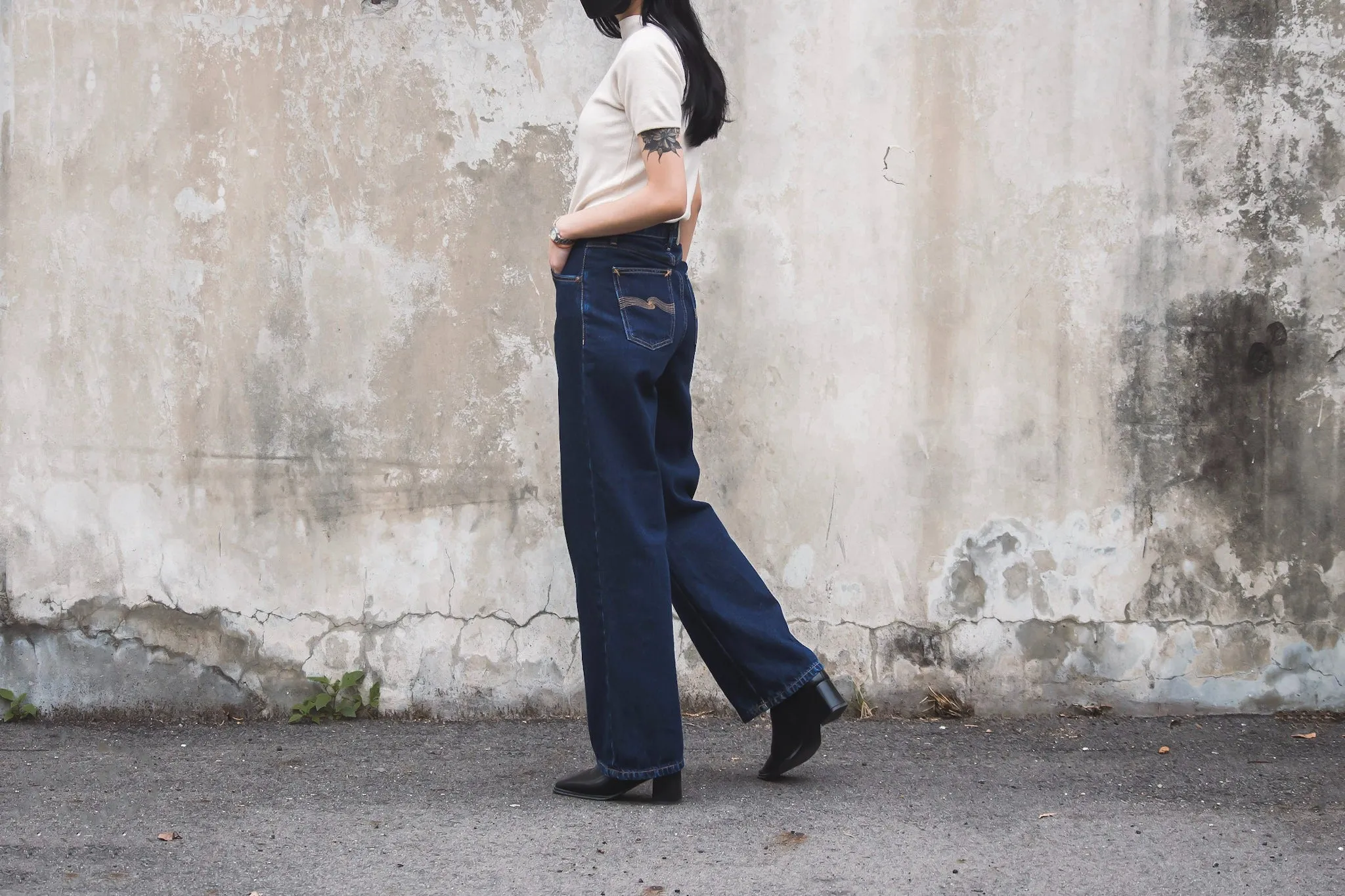 【Nudie Jeans】女版高腰寬直筒褲 / Clean Eileen Heavy Rinse sold by Blue Beach Denim product image thumbnail 3