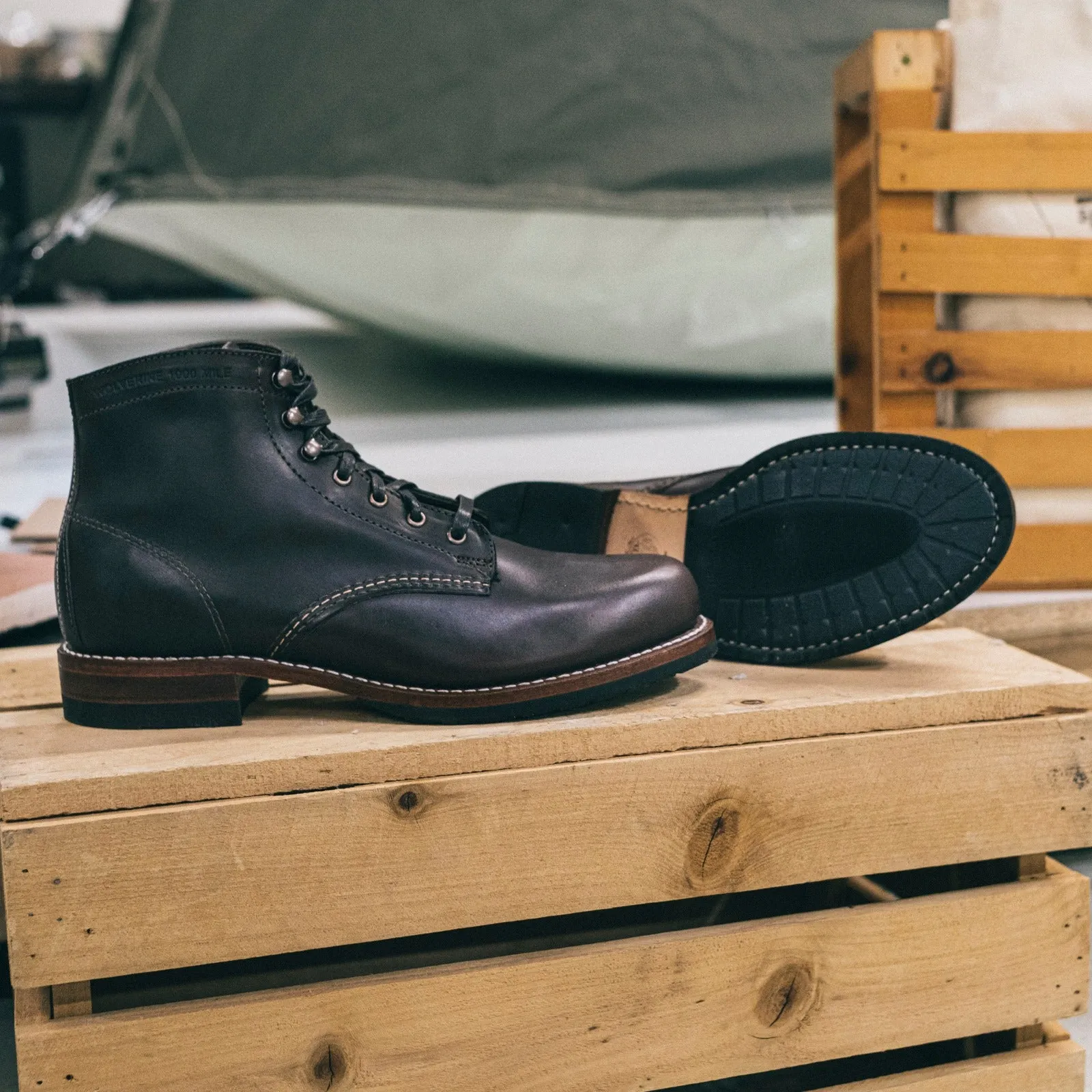 【Wolverine 1000 Mile】新版大底 黑色/Plain-Toe Classic Boot sold by Blue Beach Denim product image thumbnail 3