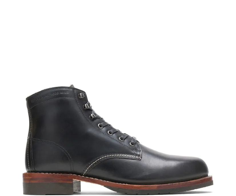 【Wolverine 1000 Mile】新版大底 黑色/Plain-Toe Classic Boot sold by Blue Beach Denim