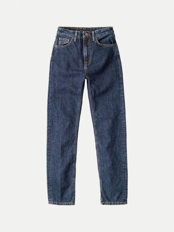 【Nudie Jeans】女版高腰寬錐形褲 / Breezy Britt Dark Stellar sold by Blue Beach Denim