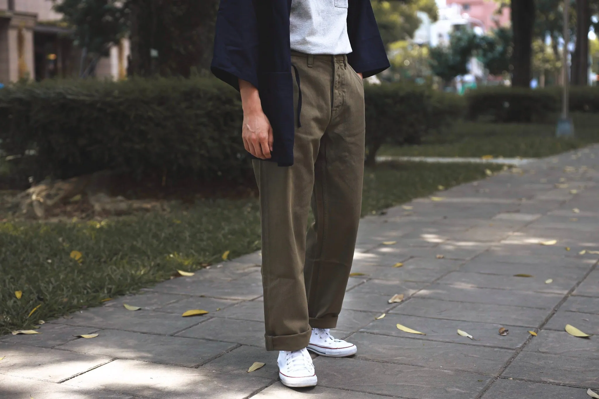 【Nudie Jeans】Tuff Tony Pants Faded Green 復古高腰寬直筒工作褲 sold by Blue Beach Denim product image thumbnail 4