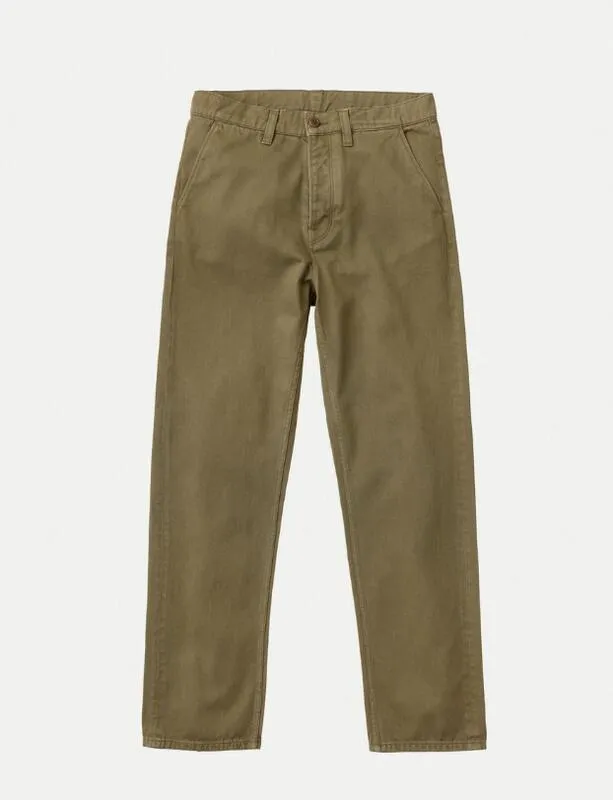 【Nudie Jeans】Tuff Tony Pants Faded Green 復古高腰寬直筒工作褲 sold by Blue Beach Denim