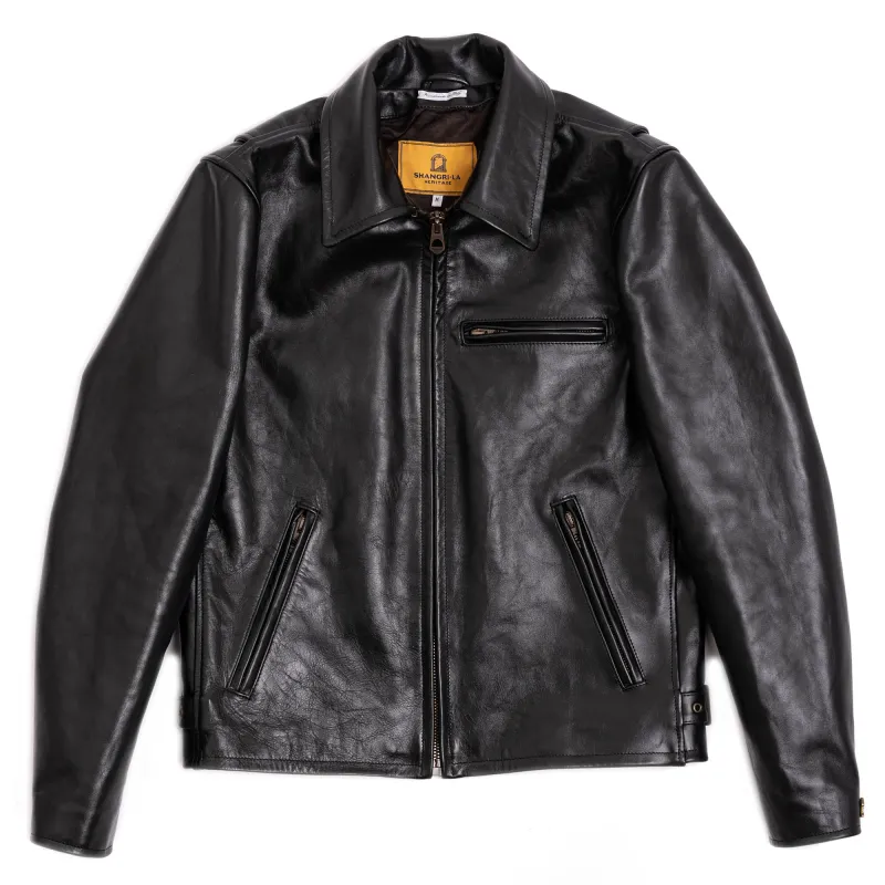 【Shangri-La Heritage】Varenne Black Horsehide Leather Jacket 40年代黑色馬皮皮衣 sold by Blue Beach Denim