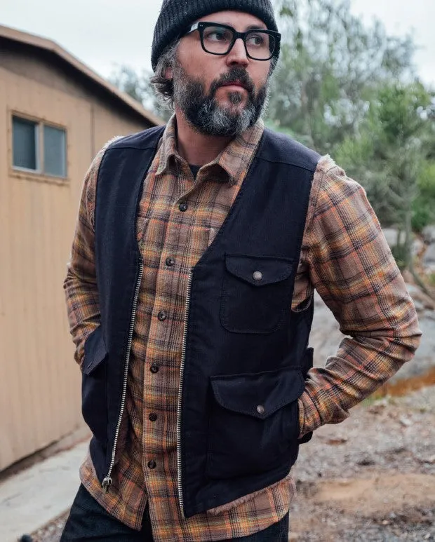 【Freenote】Teamster Bedford Vest Alpaca Linning Navy / 德福甲板布料 羊駝毛內裡 騎士背心 sold by Blue Beach Denim product image thumbnail 2