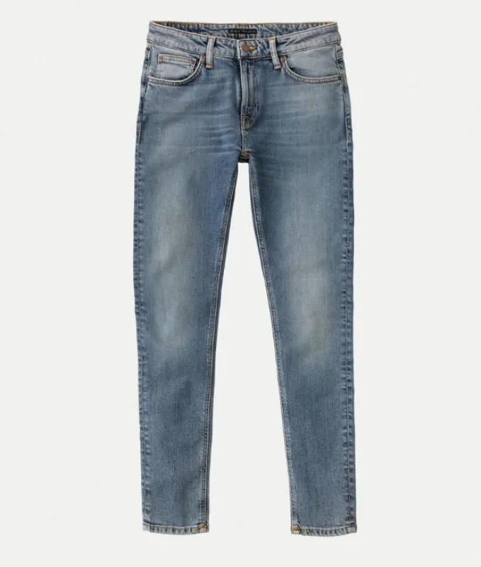 【Nudie Jeans】低腰窄版貼身 刷色丹寧褲／12.25oz／Skinny Lin Indigo Master sold by Blue Beach Denim