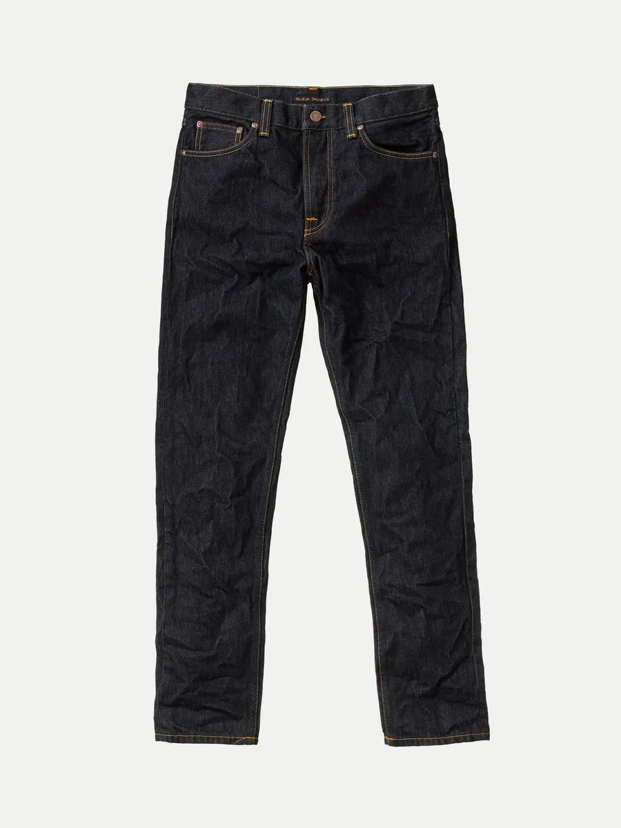【Nudie Jeans】Steady Eddie II Soaked Indigo 毛絮深染一洗修身錐形牛仔褲 sold by Blue Beach Denim