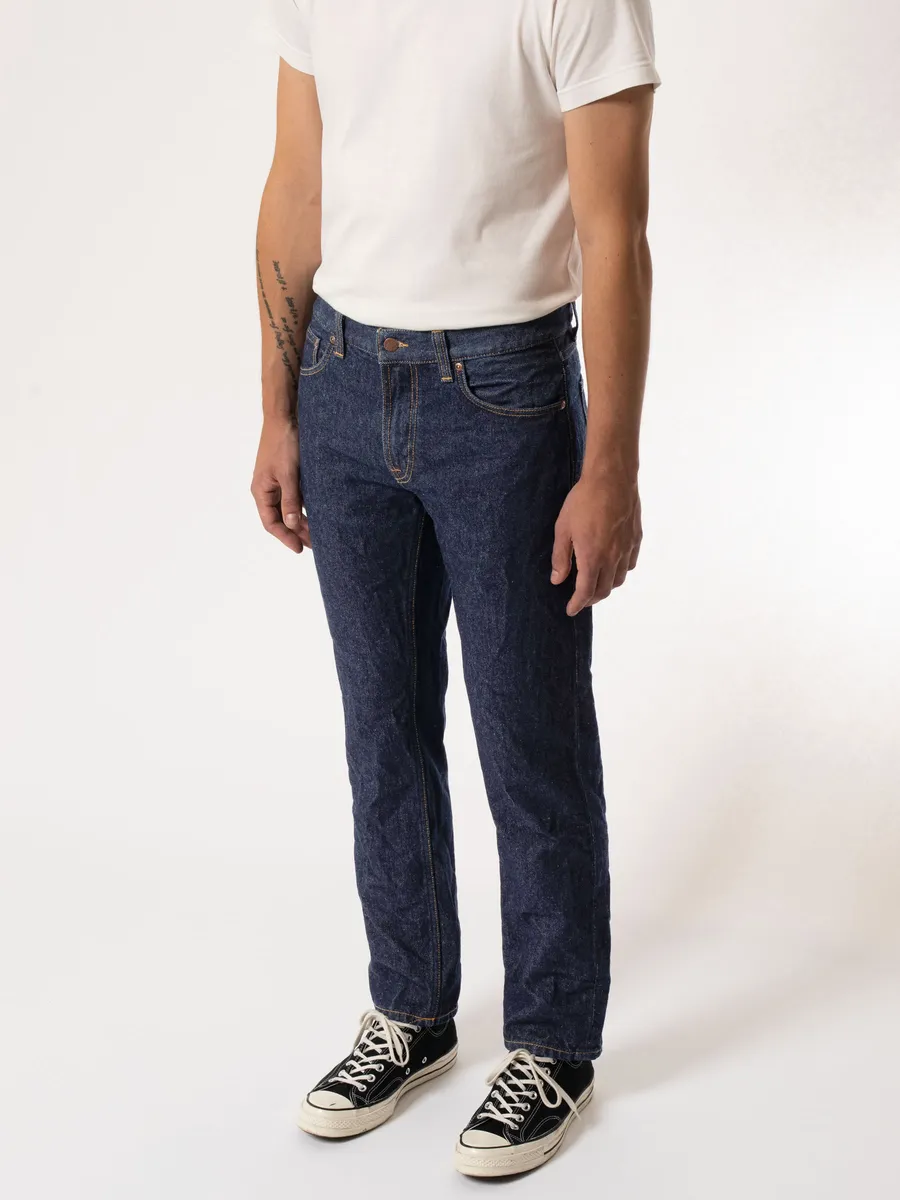 【Nudie Jeans】Gritty Jackson Soaked Neps 霜絮復古藍一洗修身直筒牛仔褲 sold by Blue Beach Denim product image thumbnail 3