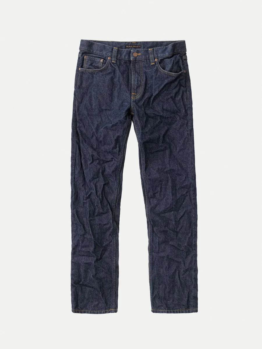 【Nudie Jeans】Gritty Jackson Soaked Neps 霜絮復古藍一洗修身直筒牛仔褲 sold by Blue Beach Denim