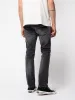 【Nudie Jeans】Grim Tim Dark Cove 灰黑微刷合身小直筒牛仔褲 sold by Blue Beach Denim