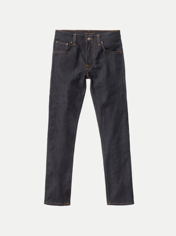 【Nudie Jeans】Grim Tim Dry True Navy 12.75oz / 深藍袋花 修身小直筒 sold by Blue Beach Denim
