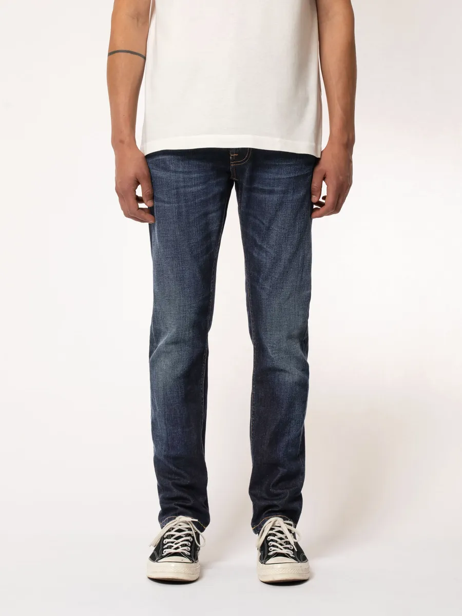 【Nudie Jeans】Lean Dean Blue Force 深藍水洗合身上寬下窄牛仔褲 sold by Blue Beach Denim product image thumbnail 2