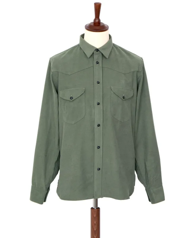 【Indigofera】Manolito Moleskin Shirt / 鼴鼠皮 西部口袋襯衫 sold by Blue Beach Denim