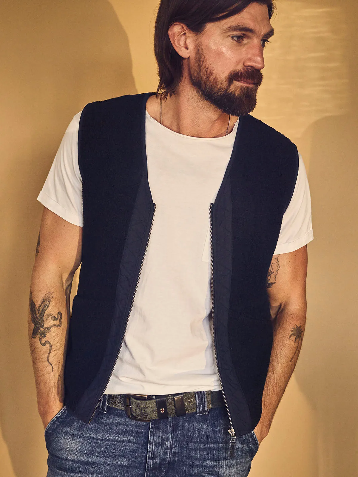 【Blue de Genes】直身剪裁 羊毛背心/Morbido Waistcoat sold by Blue Beach Denim product image thumbnail 2
