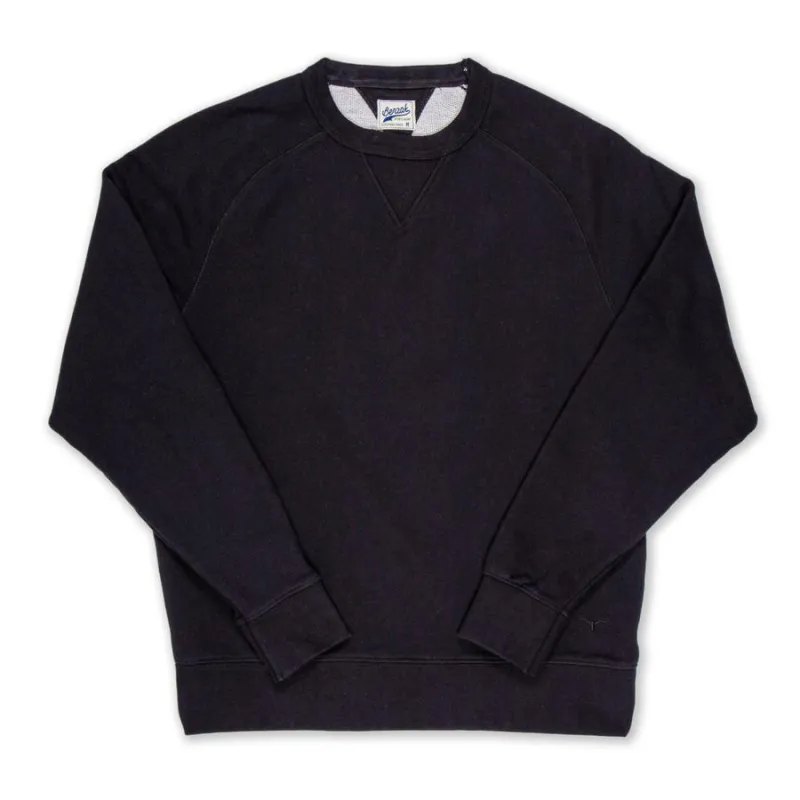 【Benzak Denim Developers】厚磅圓領 拉克蘭運動上衣 黑色 灰色／BS-09 Crew Neck Sweat sold by Blue Beach Denim