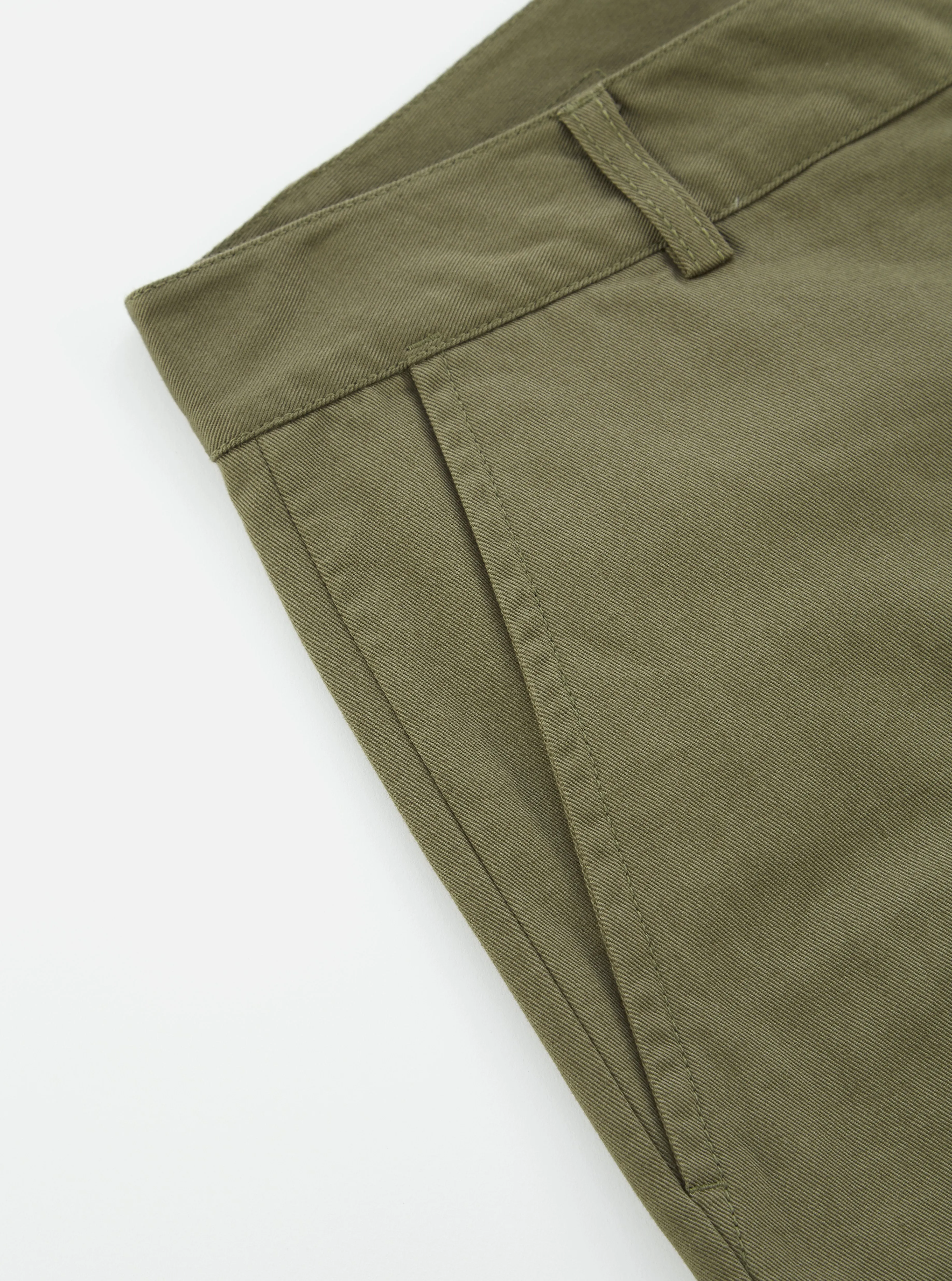 【Universal Works】低腰修身直筒 斜紋工作褲/Light Olive Twill Aston Pant sold by Blue Beach Denim product image thumbnail 4