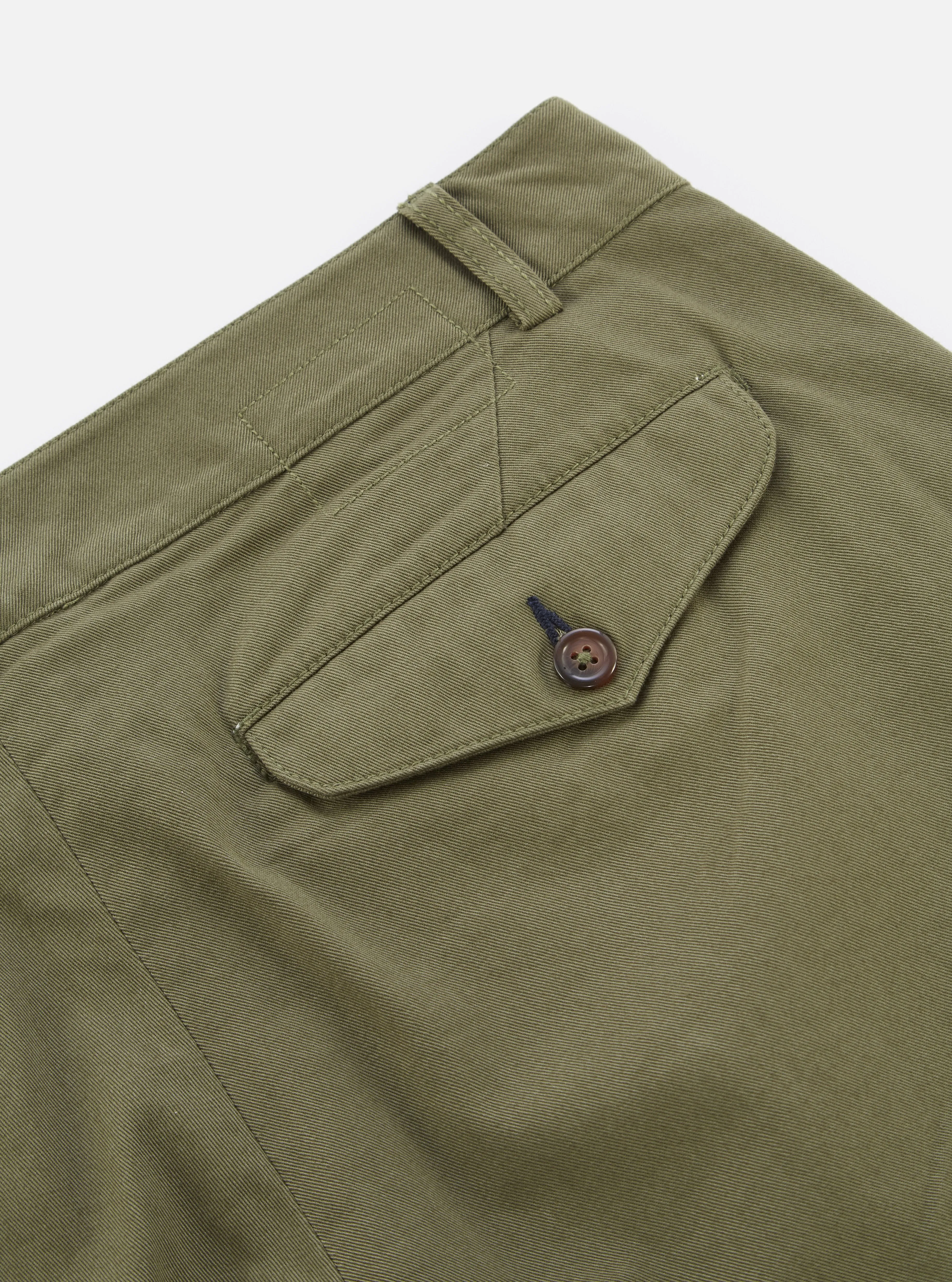 【Universal Works】低腰修身直筒 斜紋工作褲/Light Olive Twill Aston Pant sold by Blue Beach Denim product image thumbnail 3