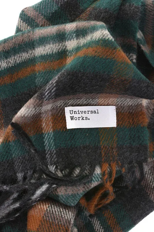 【Universal Works】綠格紋圍巾/CHECK SCARF-GREEN sold by Blue Beach Denim product image thumbnail 4