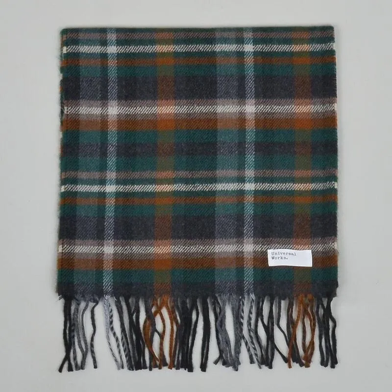【Universal Works】綠格紋圍巾/CHECK SCARF-GREEN sold by Blue Beach Denim product image thumbnail 3