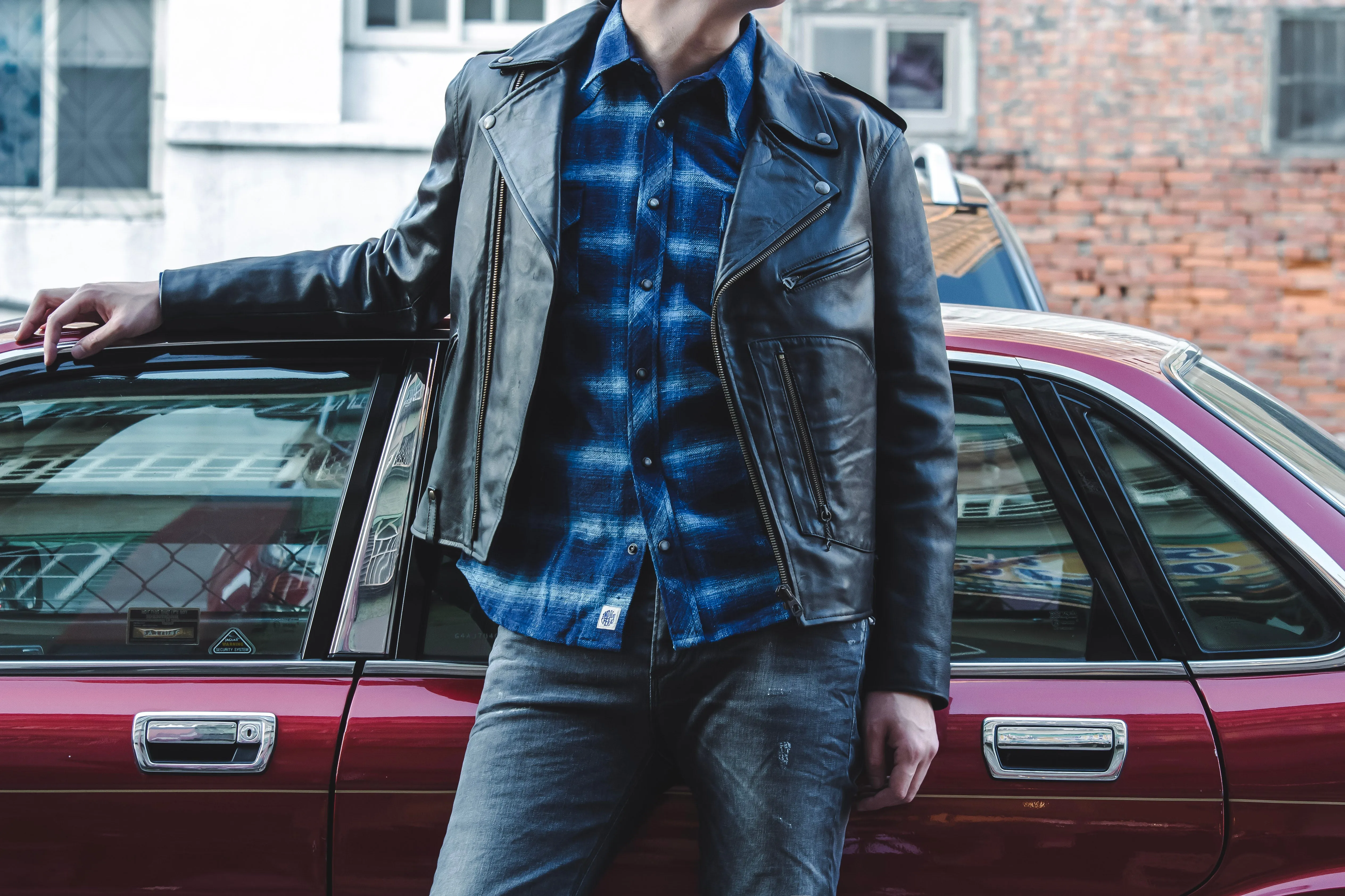 【Shangri-La Heritage】Chiodo Horsehide Leather Jacket 50年代黑茶芯馬皮騎士皮衣 sold by Blue Beach Denim product image thumbnail 4