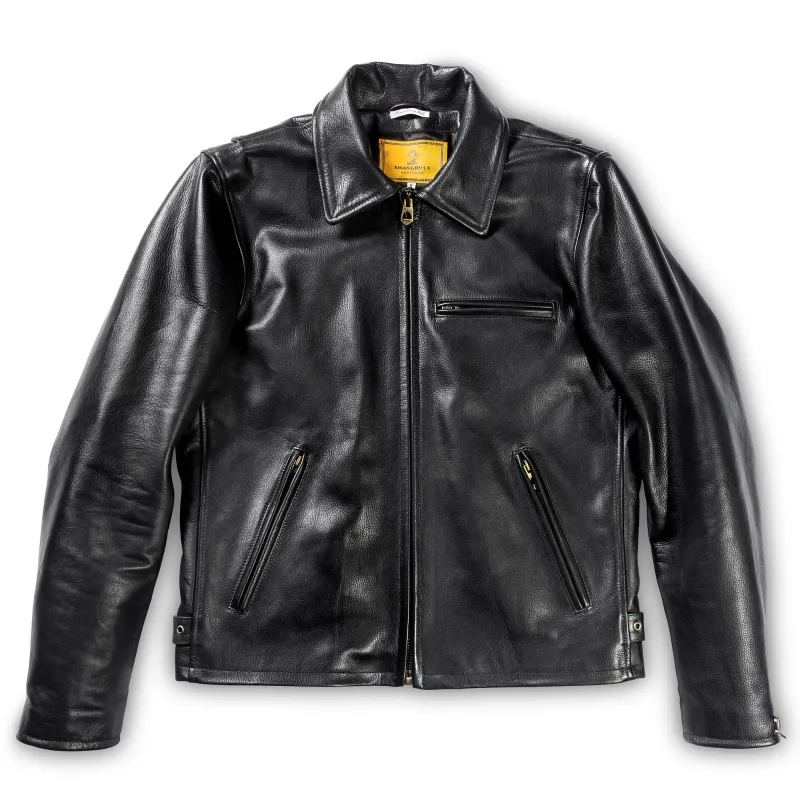 【Shangri-La Heritage】Varenne Black Leather Jacket 40年代經典黑色茶芯皮衣 sold by Blue Beach Denim