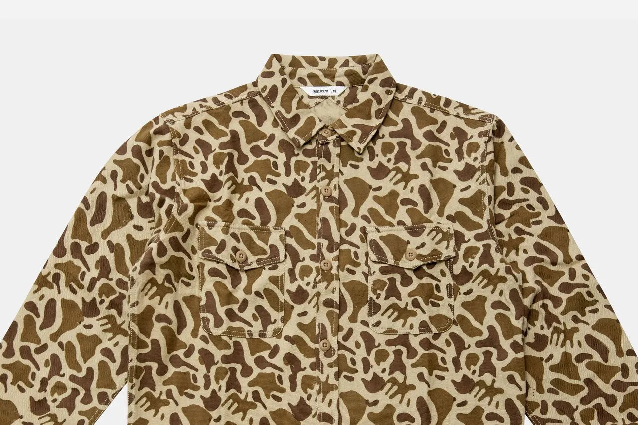 【3sixteen】 Earth Arp Camo CPO Shirt / 印度天然染手印手織迷彩 二戰海軍襯衫 sold by Blue Beach Denim product image thumbnail 3