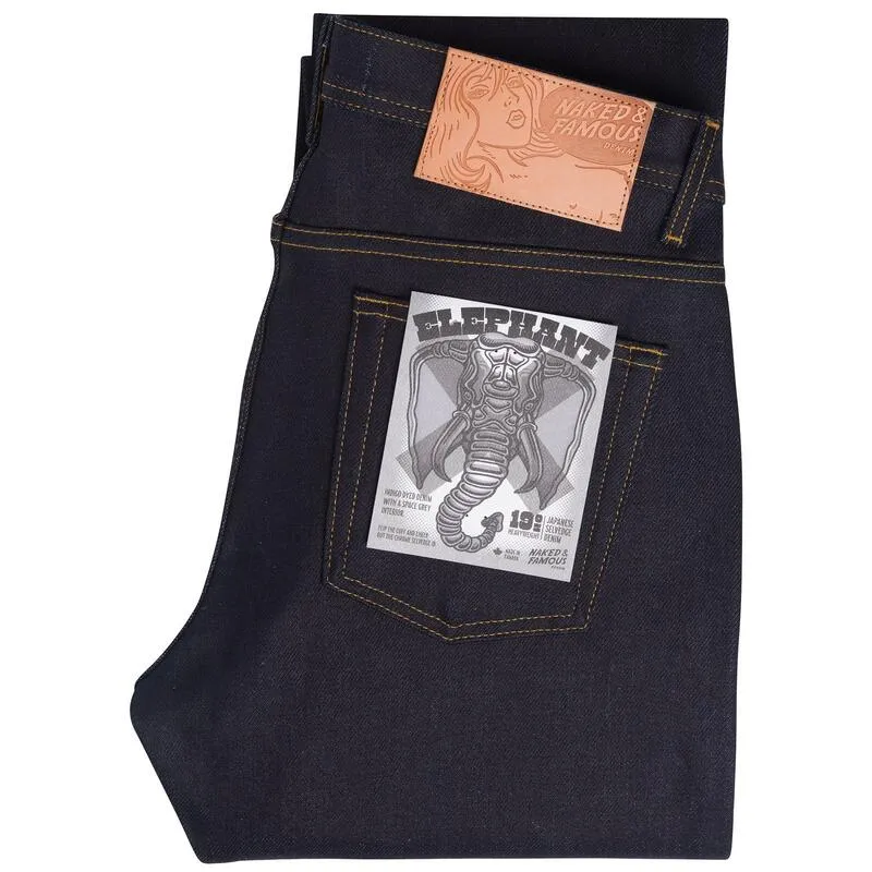 【Naked and Famous】大象十代 重藍染布邊褲 19oz Elephant X Jeans sold by Blue Beach Denim
