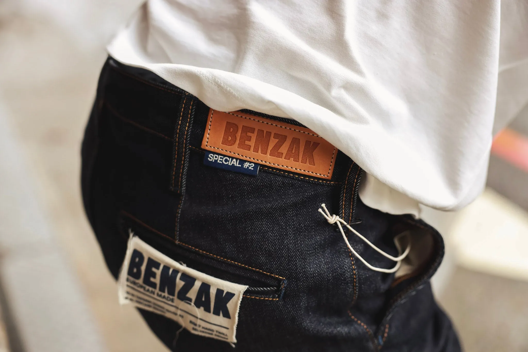 【Benzak Denim Developers】BC-01 special #2 Tapered Chino Pants / 旗艦二號布料 復古藍染布邊 錐形休閒褲 15oz sold by Blue Beach Denim product image thumbnail 4
