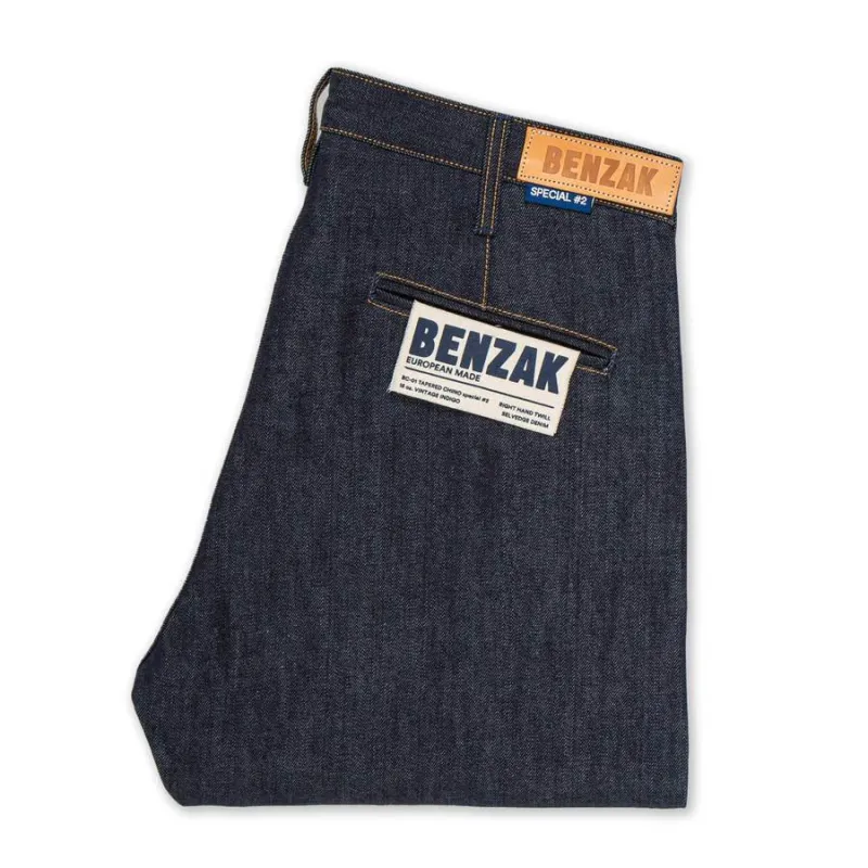 【Benzak Denim Developers】BC-01 special #2 Tapered Chino Pants / 旗艦二號布料 復古藍染布邊 錐形休閒褲 15oz sold by Blue Beach Denim