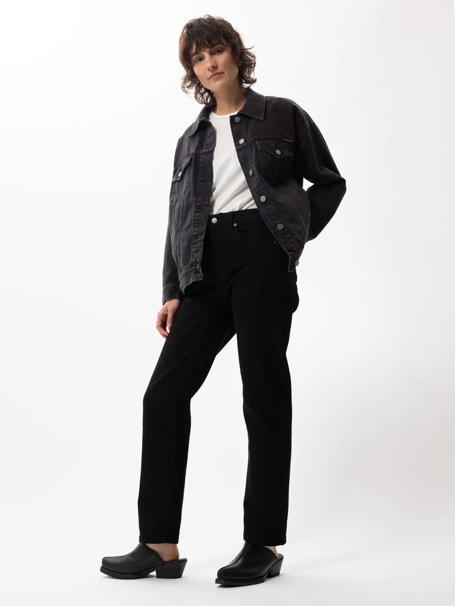 【Nudie Jeans】女版三代落肩水洗外套 Elin Black Trace Denim Jacket sold by Blue Beach Denim product image thumbnail 3