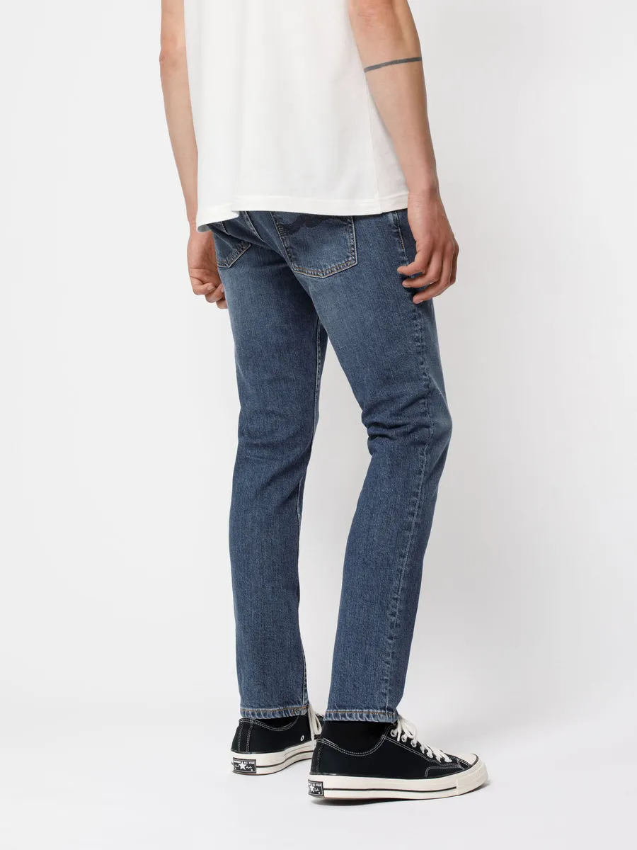 【Nudie Jeans】Lean Dean Blue Vibes 中藍石洗中腰合身錐形牛仔褲 sold by Blue Beach Denim product image thumbnail 4
