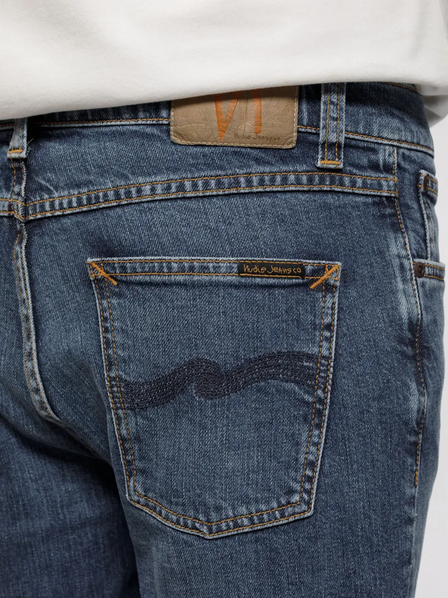 【Nudie Jeans】Lean Dean Blue Vibes 中藍石洗中腰合身錐形牛仔褲 sold by Blue Beach Denim product image thumbnail 5