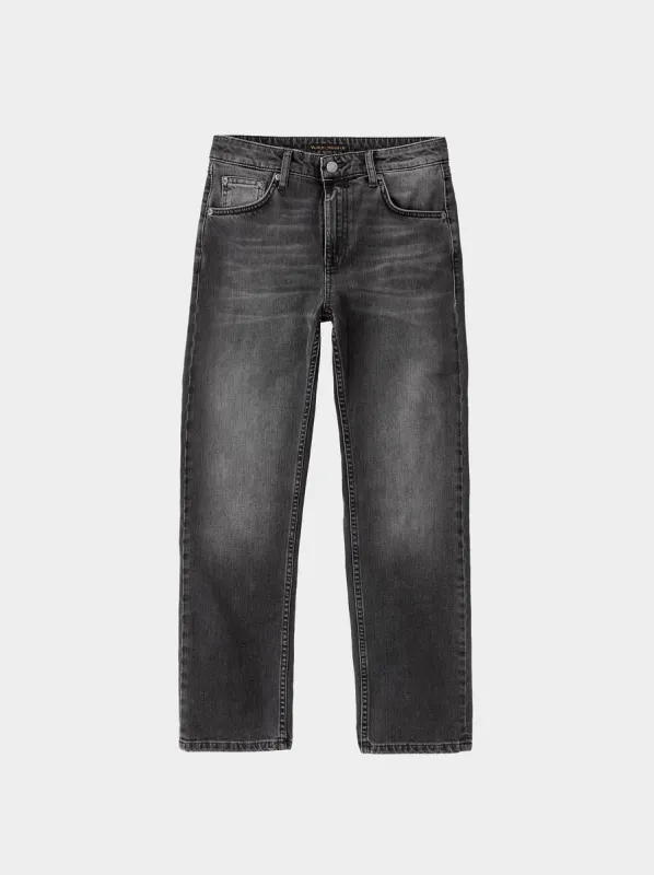 【Nudie Jeans】Straight Sally Midnight Rumble ／ 女版合身直筒褲灰刷／11.75oz sold by Blue Beach Denim