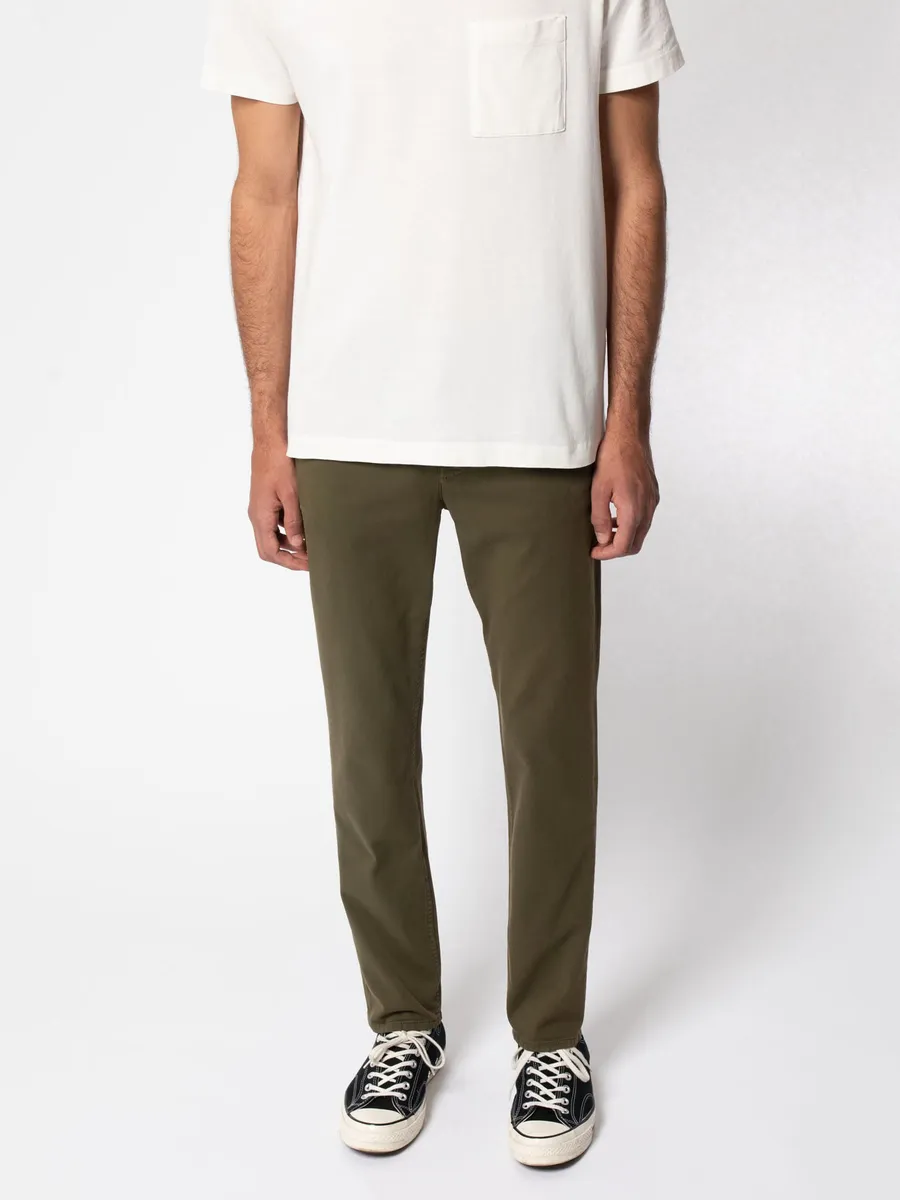 【Nudie Jeans】Easy Alvin Olive 微寬鬆錐形卡其褲橄欖綠 sold by Blue Beach Denim product image thumbnail 3