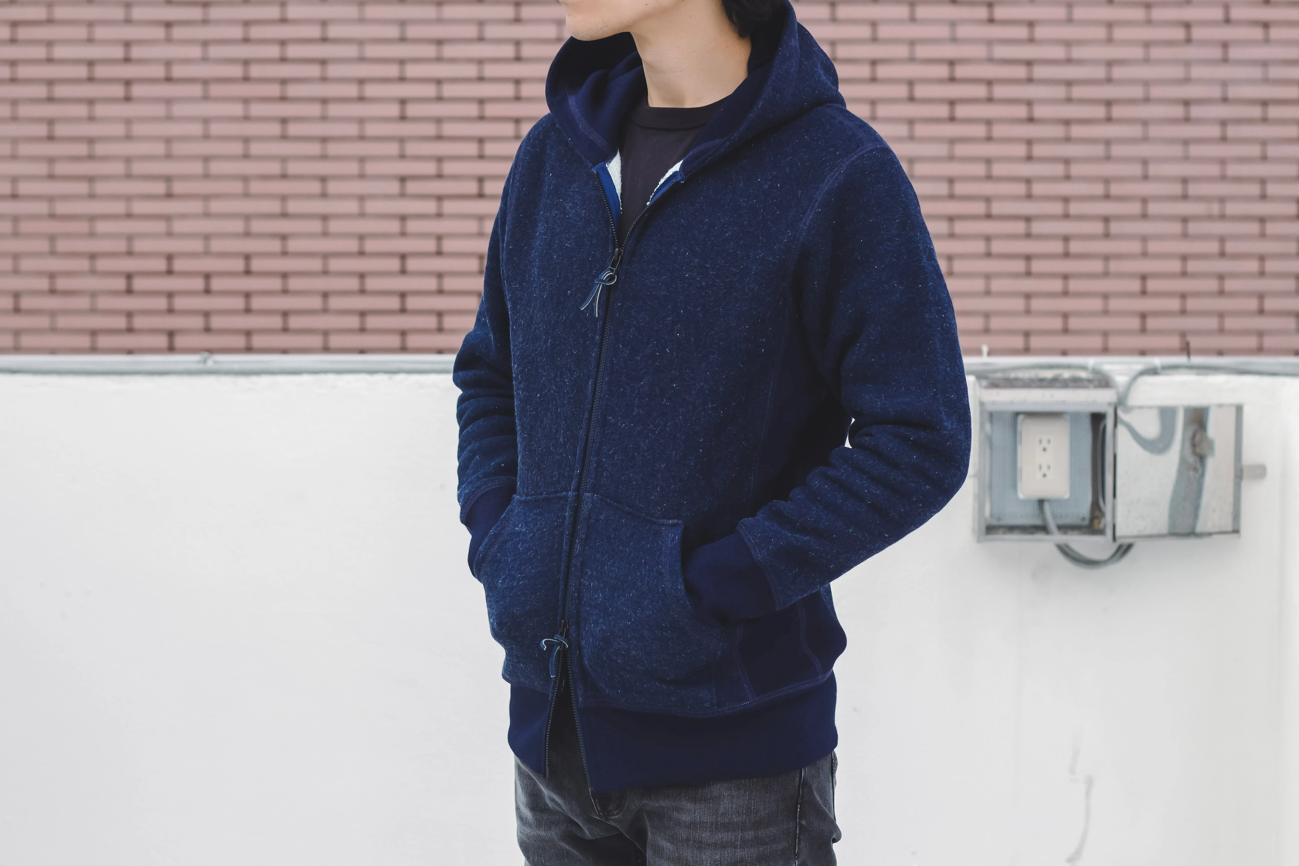 【3sixteen】Heavyweight Zip Hoody 厚磅刷毛拉鍊連帽外套靛藍 sold by Blue Beach Denim product image thumbnail 2