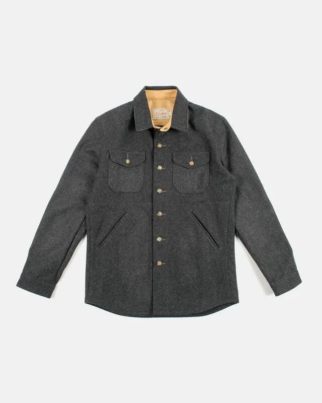 【Dehen 1920】Crissman Overshirt Charcoal 英國海軍御用羊毛襯衫外套炭灰 sold by Blue Beach Denim