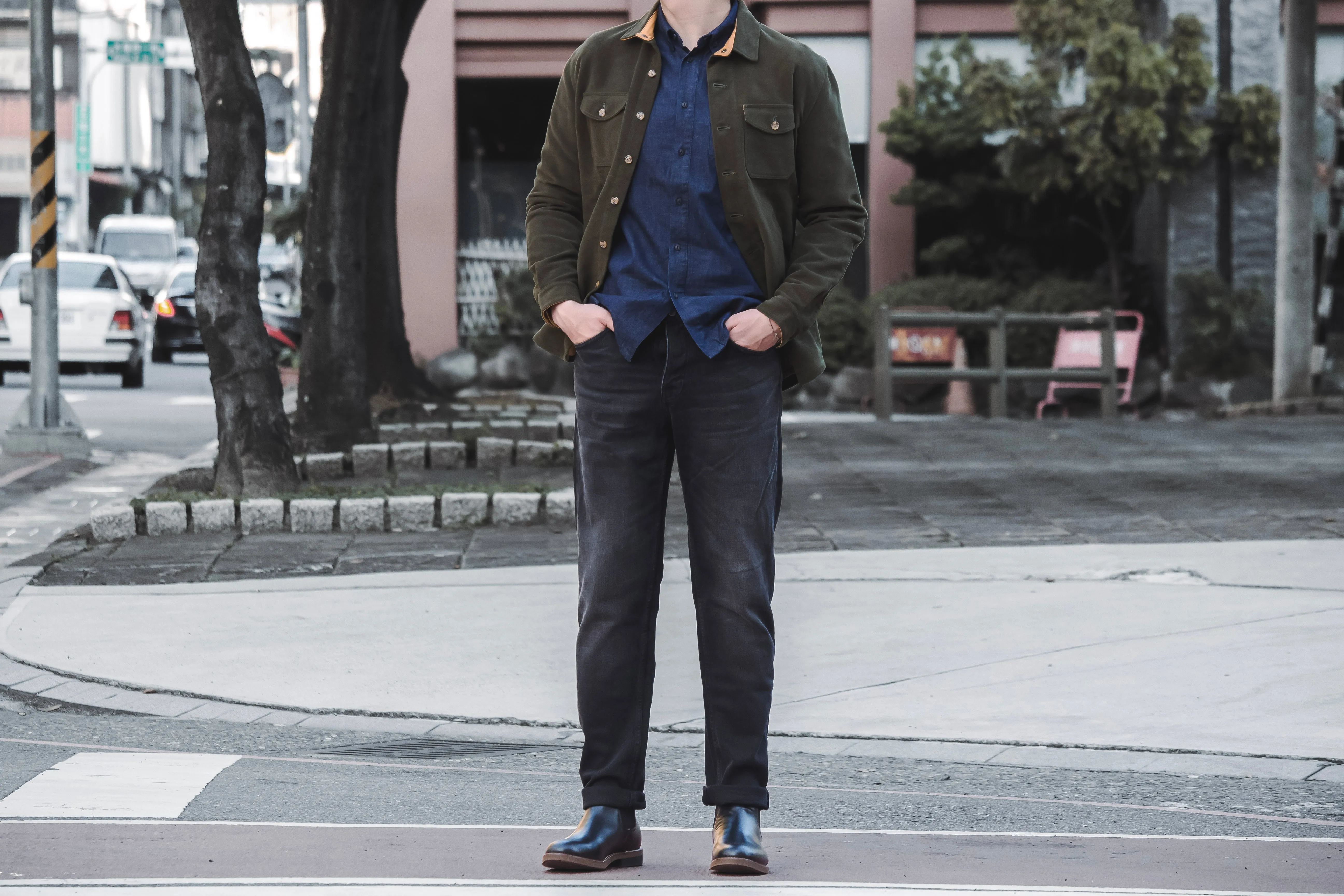 【Dehen 1920】Crissman Moleskin Overshirt Loden 羅登綠鼴鼠皮襯衫外套 sold by Blue Beach Denim product image thumbnail 4