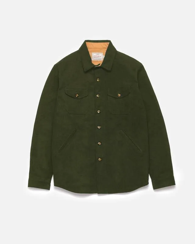 【Dehen 1920】Crissman Moleskin Overshirt Loden 羅登綠鼴鼠皮襯衫外套 sold by Blue Beach Denim