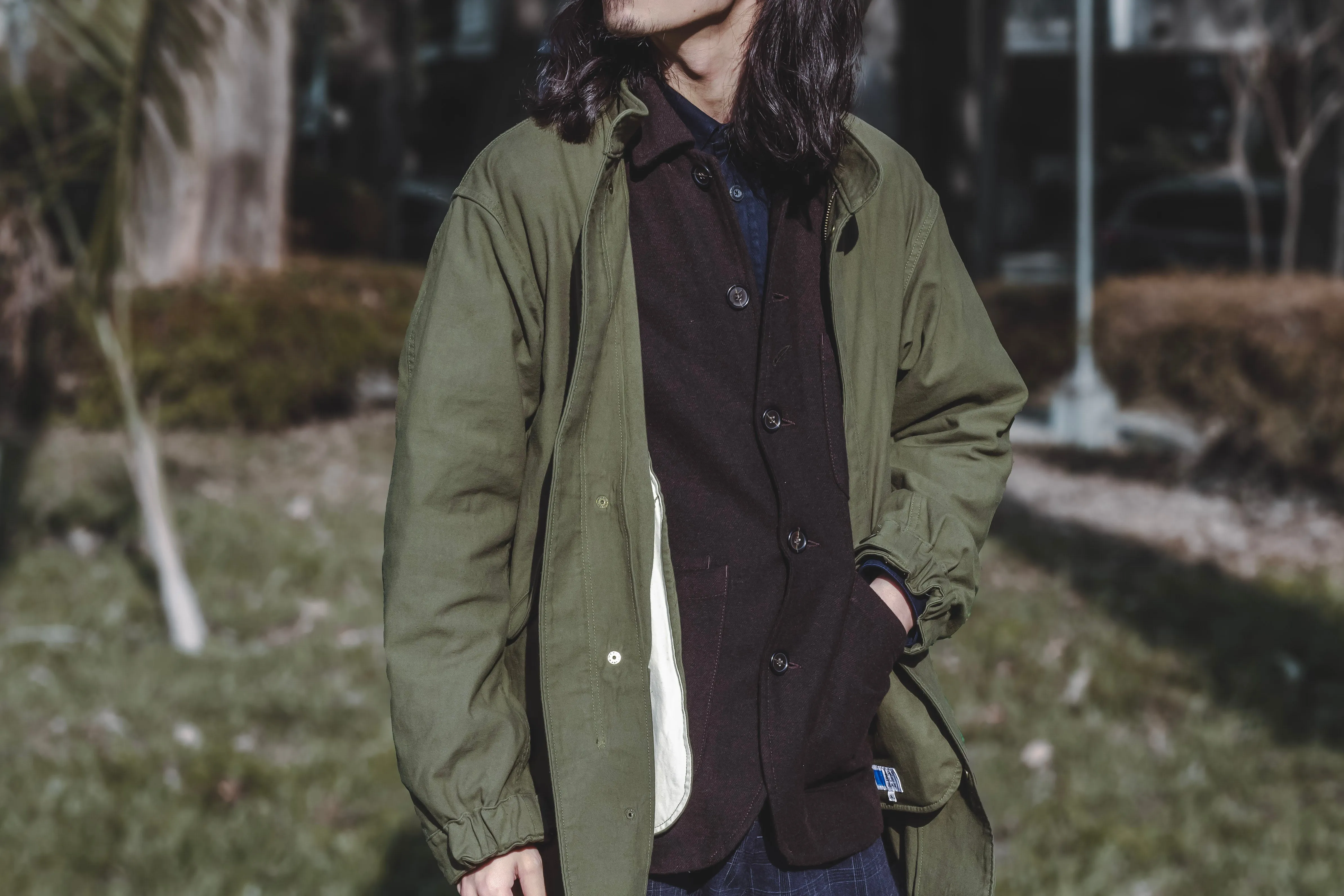 【Japan Blue Jeans】 沙丁布 軍裝外套 橄欖綠 M-65 Mods Coat sold by Blue Beach Denim product image thumbnail 3