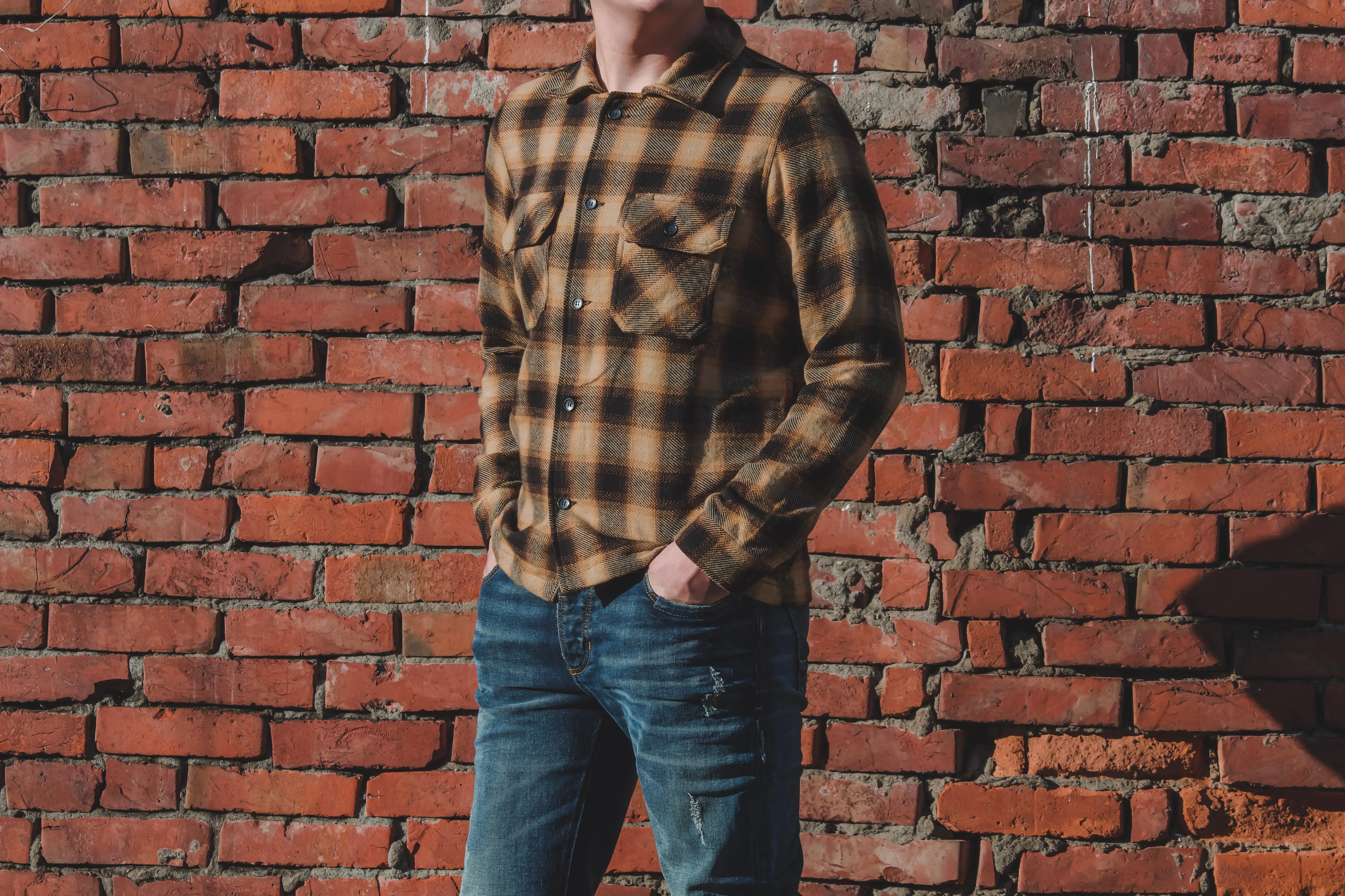 【Naked and Famous】Vintage Flannel Work Shirt Sand /復古法蘭絨 工作襯衫 金沙色 sold by Blue Beach Denim product image thumbnail 2