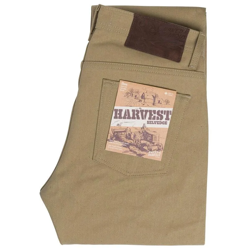 【Naked and Famous】Harvest Selvedge 11oz 左斜紋豐收淺卡其色赤耳牛仔褲 sold by Blue Beach Denim