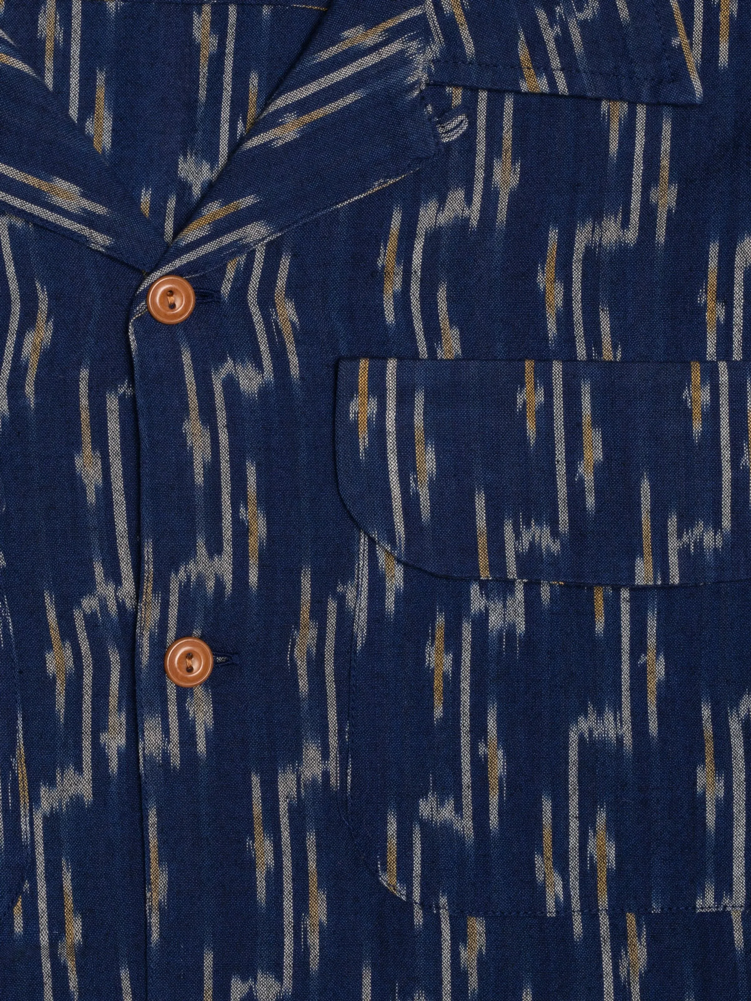 【Nudie Jeans】Arvid Ikat Shirt Blueberry 絣織藍莓色夏威夷襯衫 sold by Blue Beach Denim product image thumbnail 5