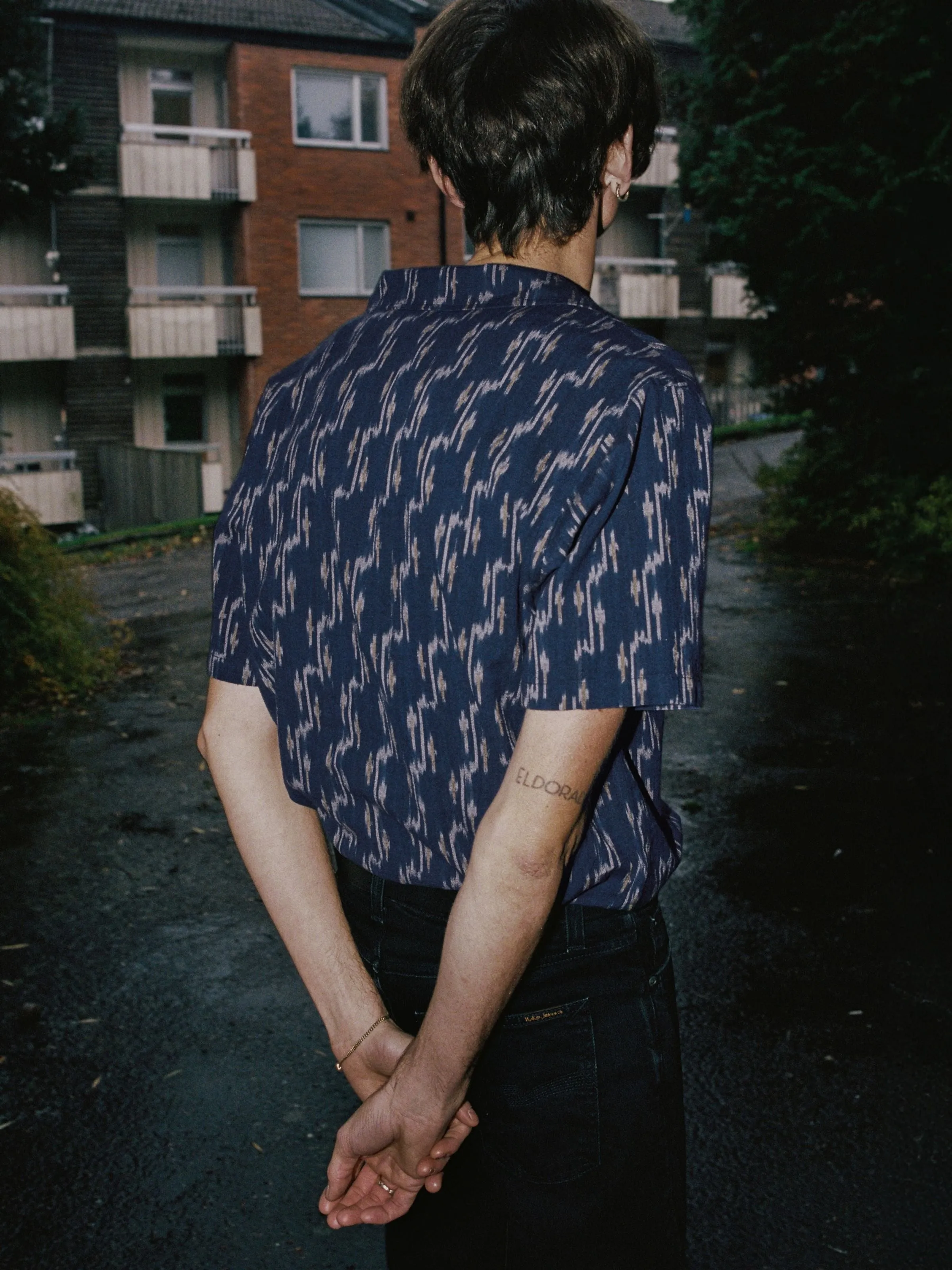 【Nudie Jeans】Arvid Ikat Shirt Blueberry 絣織藍莓色夏威夷襯衫 sold by Blue Beach Denim product image thumbnail 3