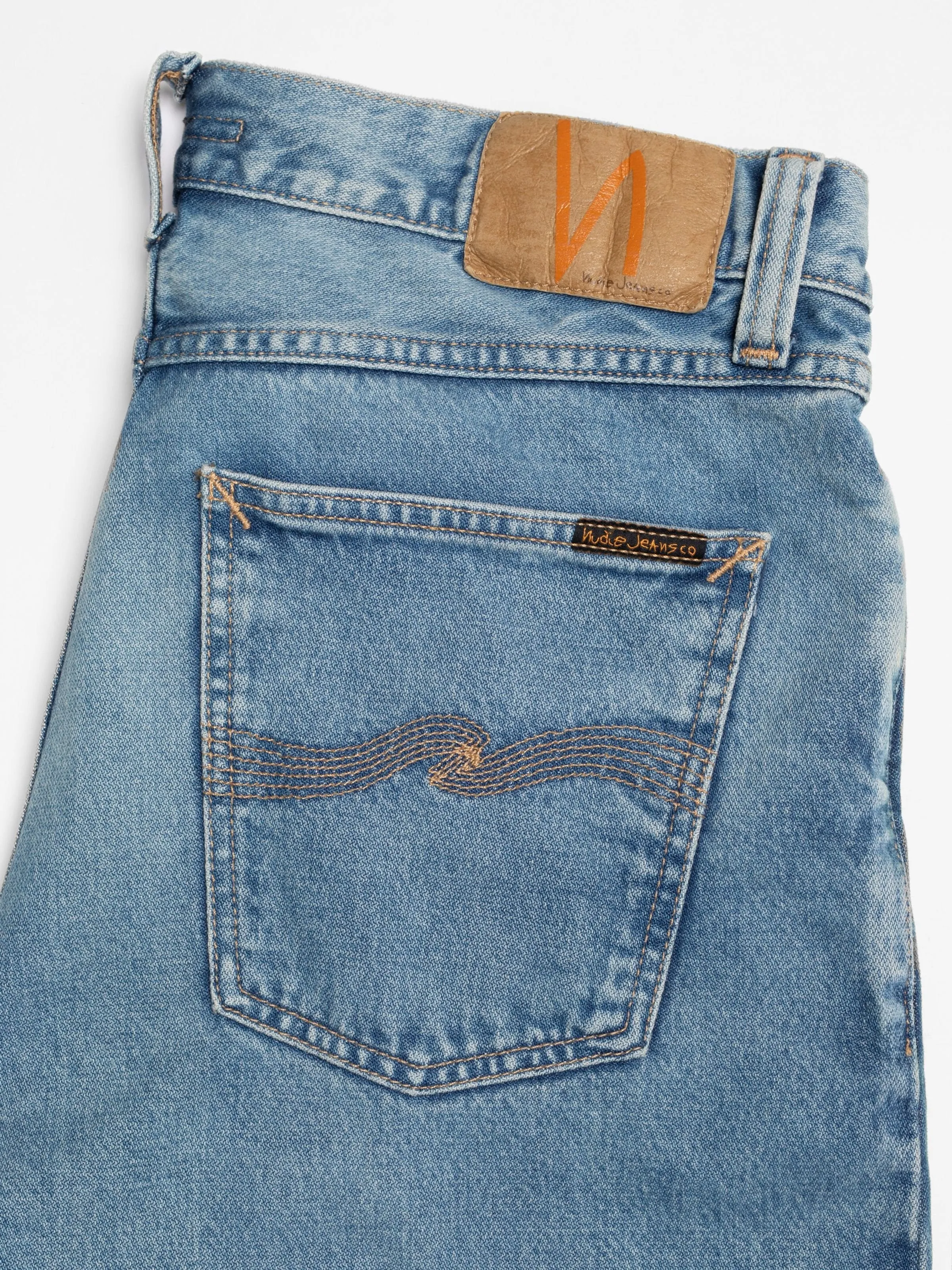 【Nudie Jeans】Rad Rufus Desert Light Blue 天空藍破紋寬鬆直筒牛仔褲 sold by Blue Beach Denim product image thumbnail 5