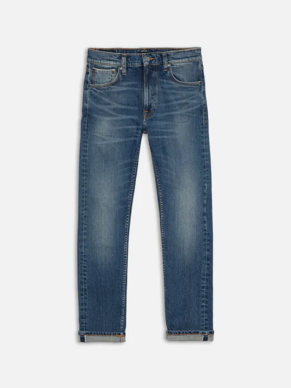 【Nudie Jeans】Lean Dean Worn In Selvage 舊化水洗布邊修身錐形牛仔褲 sold by Blue Beach Denim