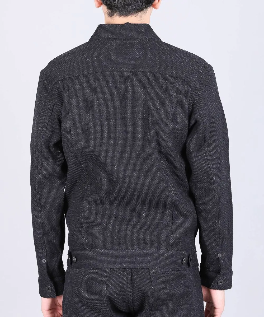 【Japan Blue Jeans】Black Sashiko Type 2 Jacket 黑染刺子二代牛仔外套 sold by Blue Beach Denim product image thumbnail 3