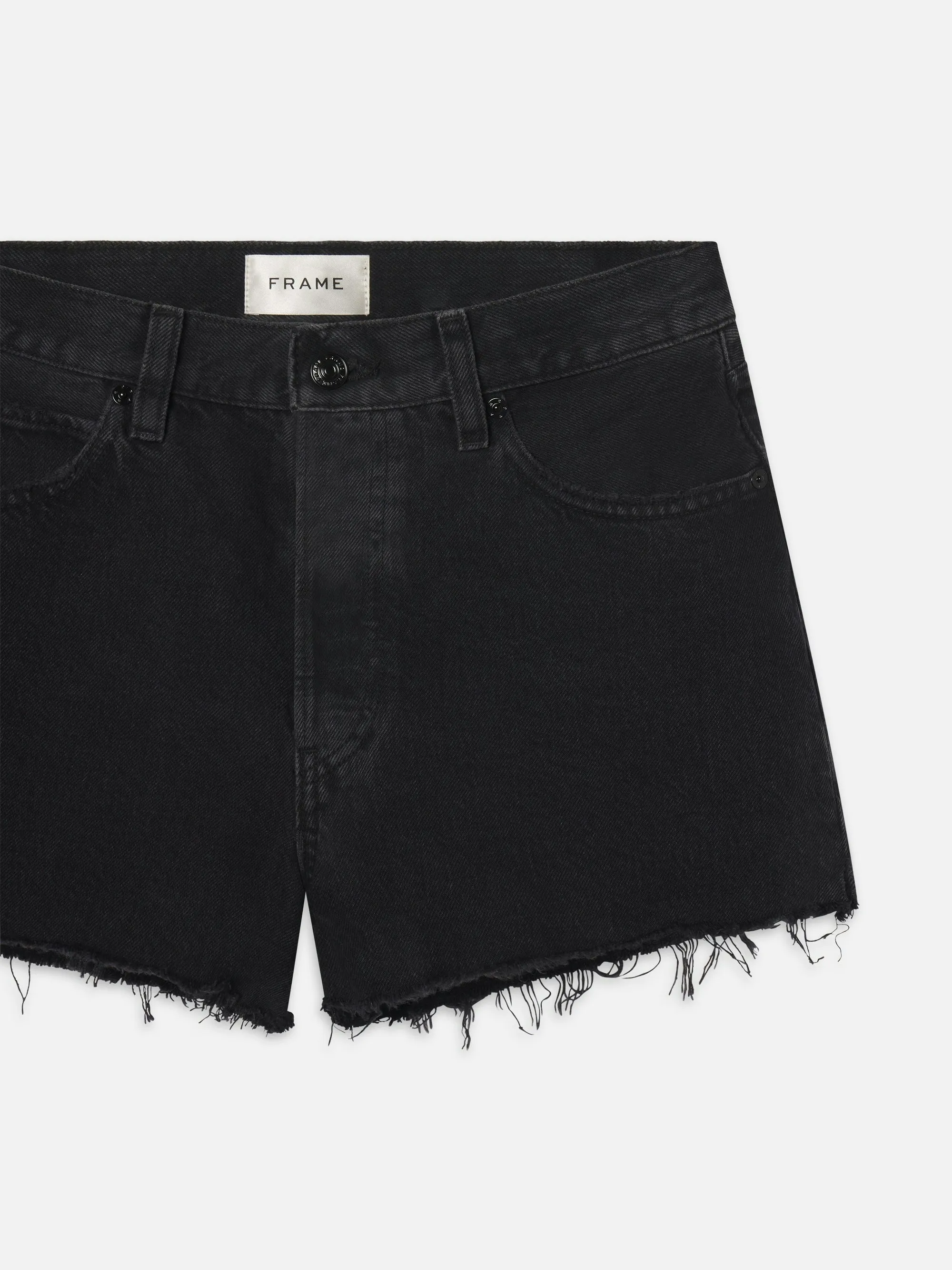 【FRAME】The Dare Short in Forbidden 女款黑石洗牛仔短褲 sold by Blue Beach Denim product image thumbnail 2