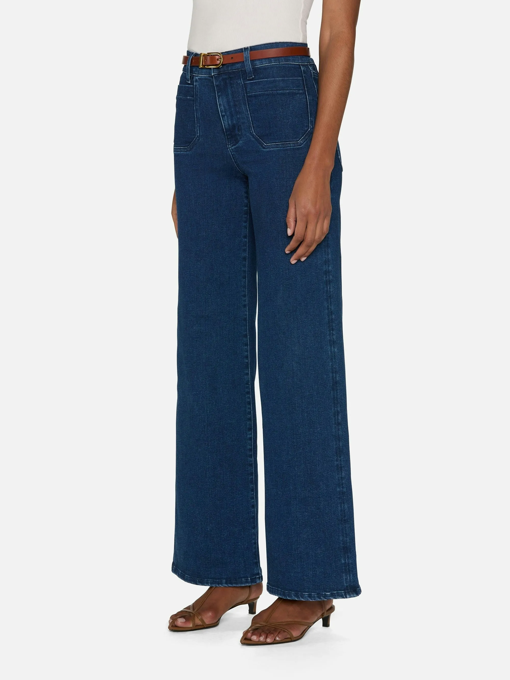 【FRAME】Le Slim Palazzo Modernist Pocket in Loner 夏日深藍口袋直筒微闊腿牛仔褲 sold by Blue Beach Denim product image thumbnail 4